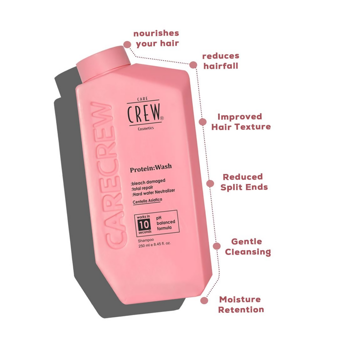 Care Crew Cosmetics Pure Protein Wash Smoothening Shampoo
