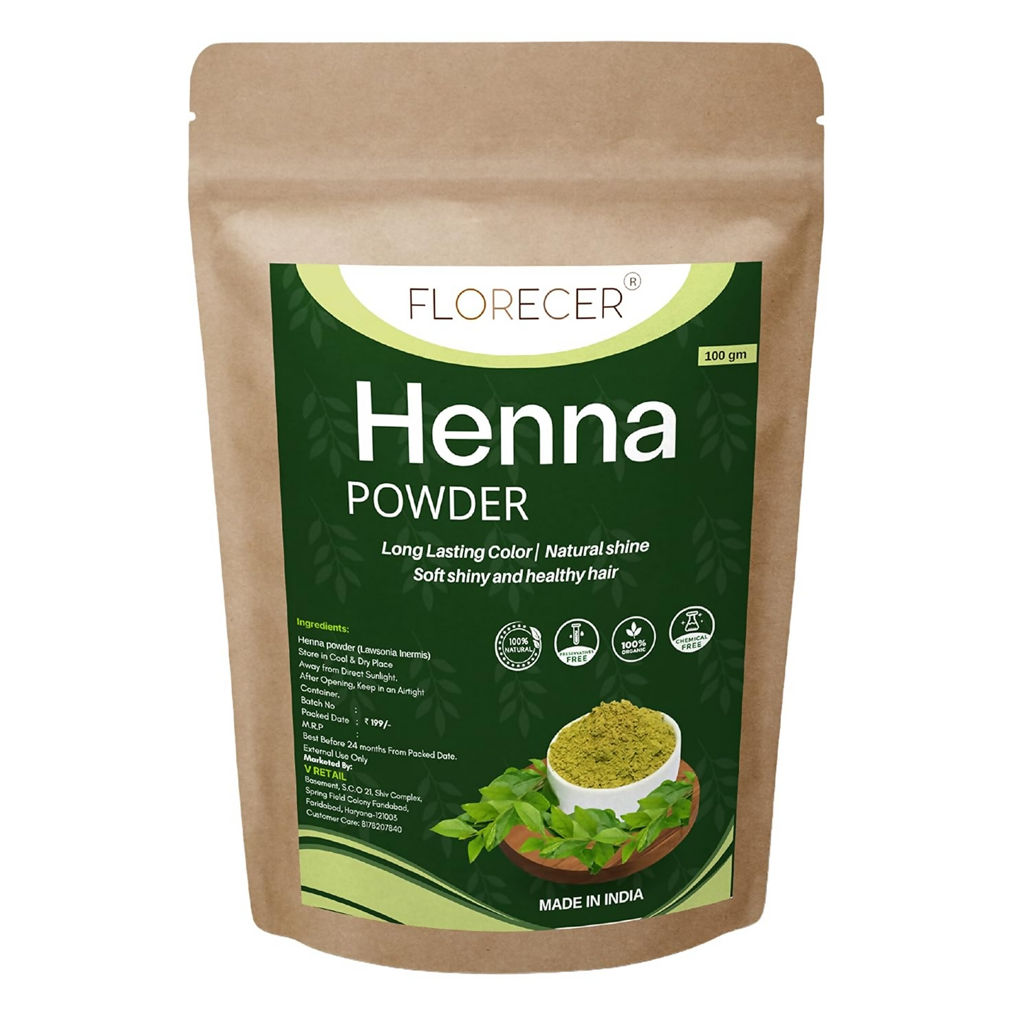 Florecer Henna Powder For Hair