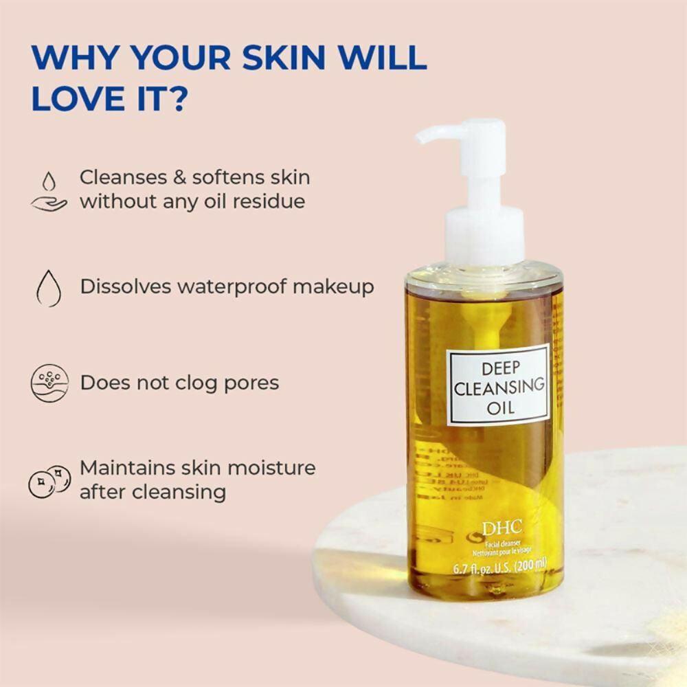 DHC Beauty Deep Cleansing Oil, Makeup Remover For All Skin Types