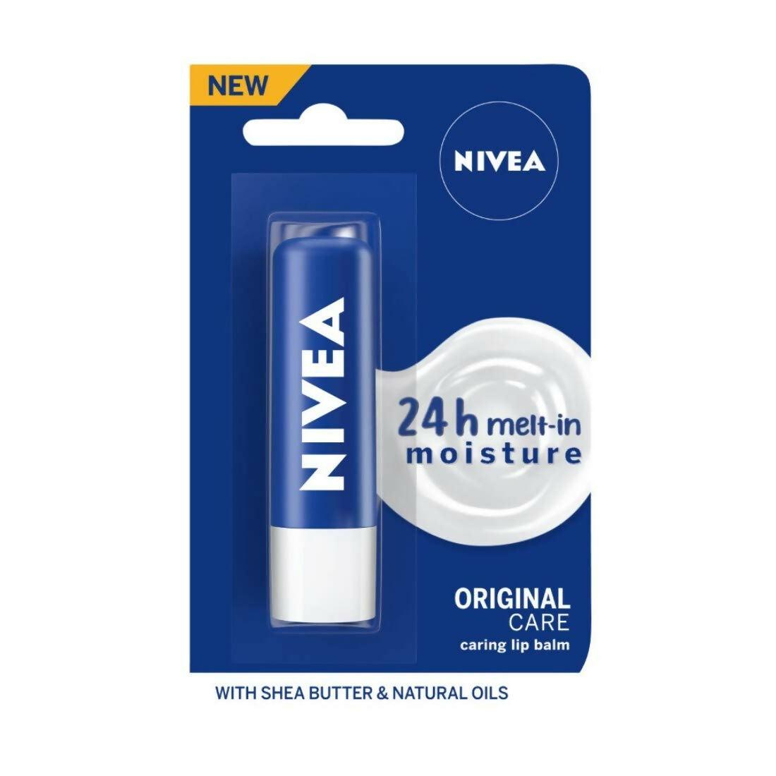 Nivea Original Care & Active Care Lip Balm Combo - 24 H melt-in moisture