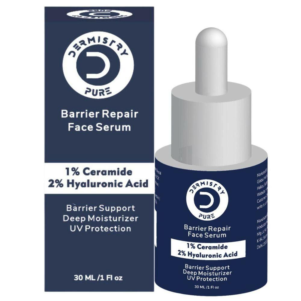 Dermistry Pure 1% Ceramide 2% Hyaluronic Acid Sensitive & Dry Skin Moisturizer Barrier Repair Serum