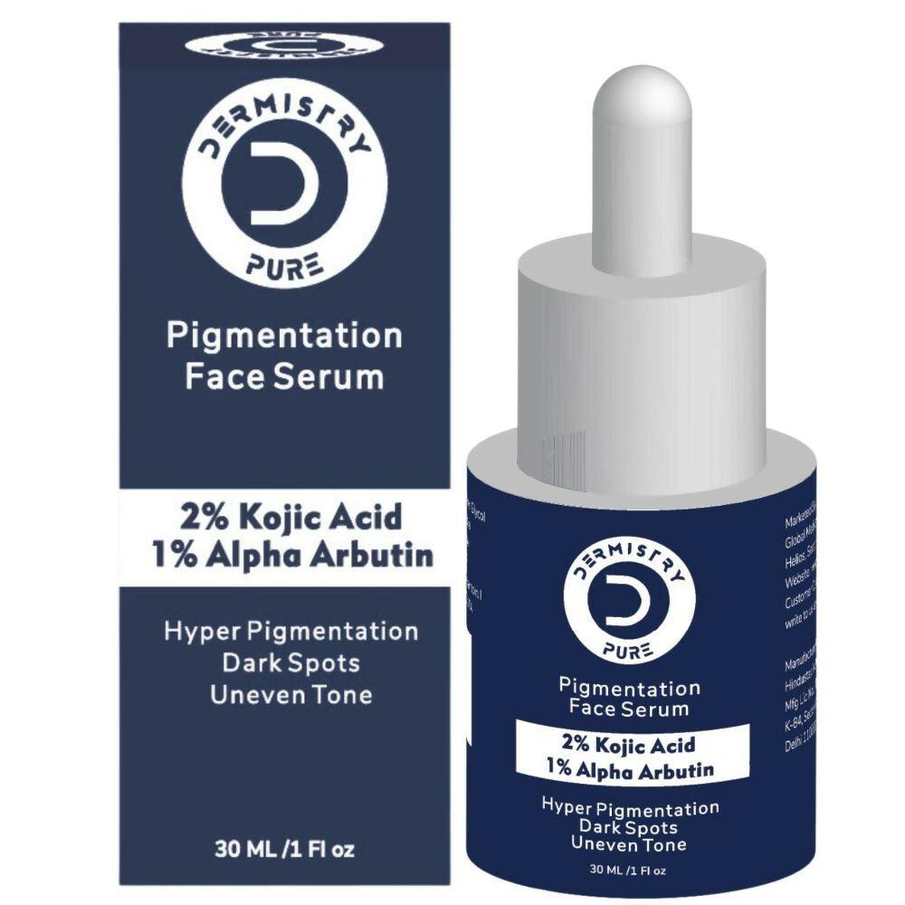 Dermistry Pure 2% Kojic Acid 1% Alpha Arbutin Instant Glowing Bright Light Pigmentation Spots Serum