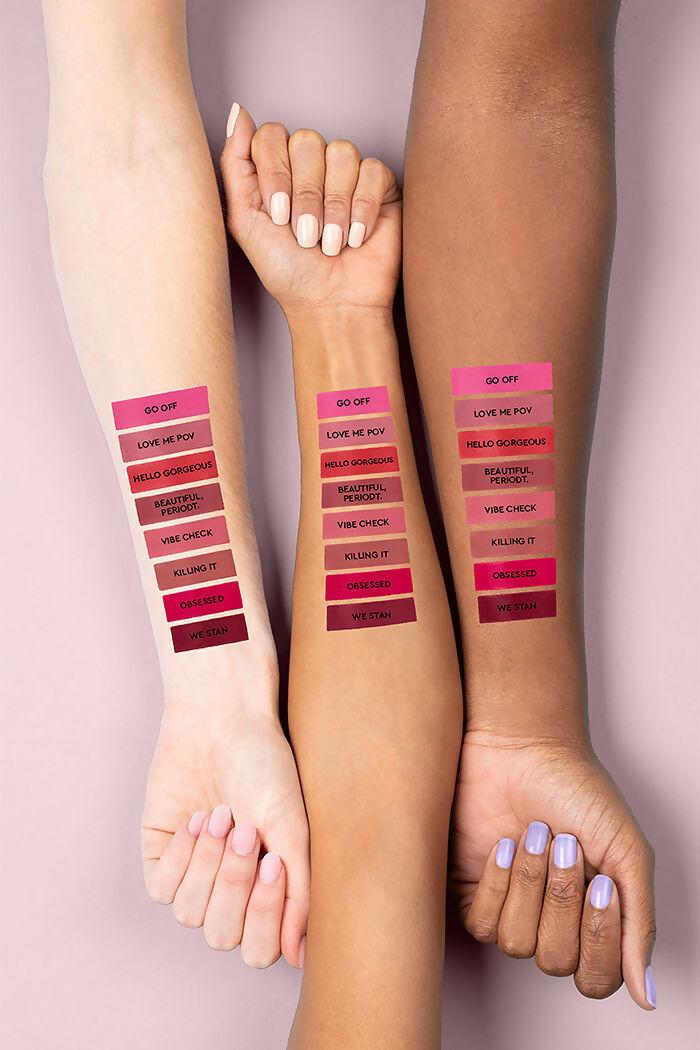 Florence by Mills Be A VIP Velvet Liquid Lipstick - Go Off (Rosey Pink)