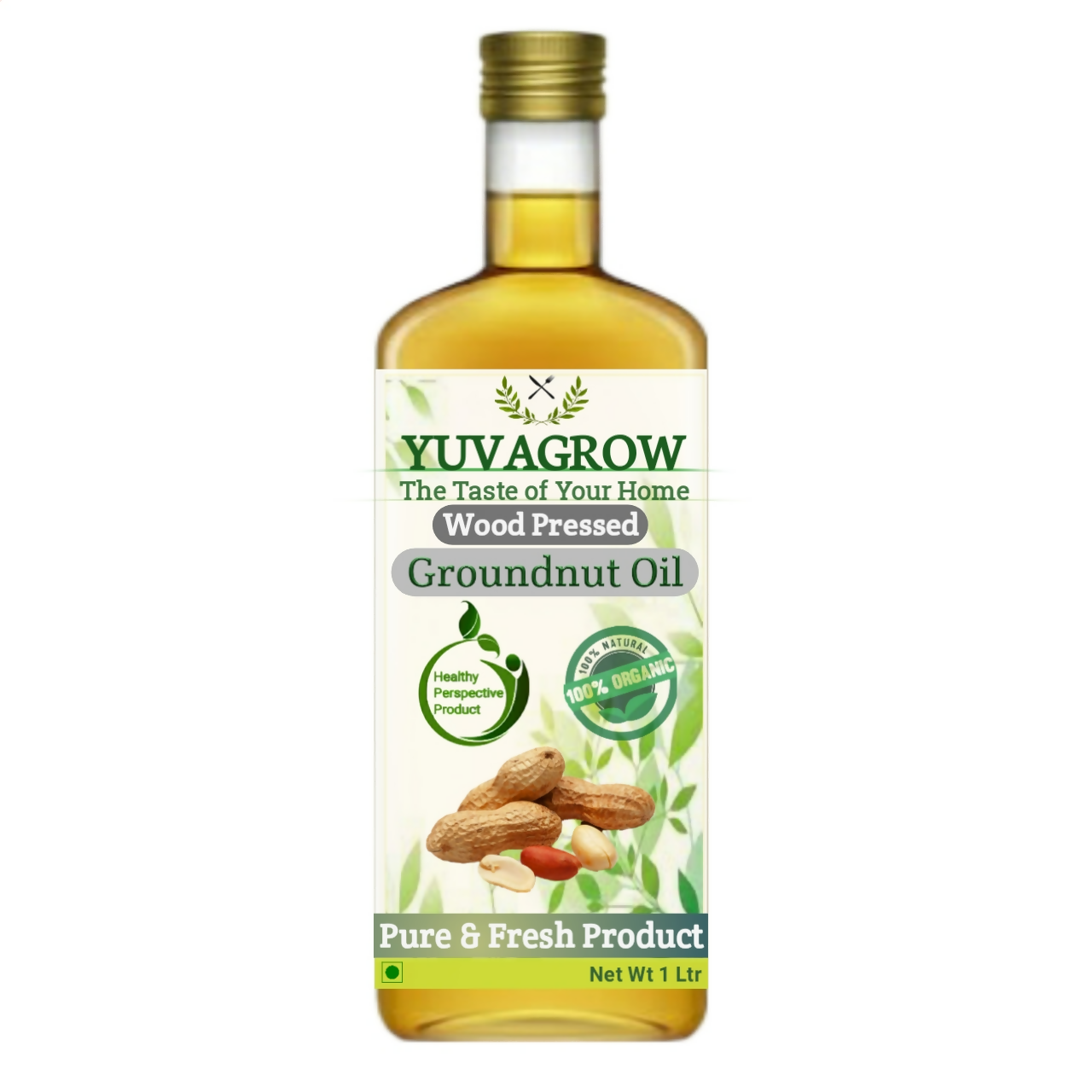 Yuvagrow Wood Pressed Groundnut Oil