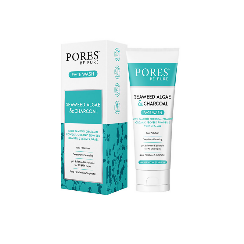 Pores Be Pure Charcoal Face Wash With Seaweed Algae