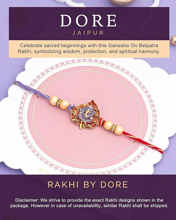 Hyperfoods® Rakhi for Brother with Gift Hamper Gift For Brother Chocolate Gift Pack Rakhi Hampers For Brother Celebrations Hamper Oud & Amber Solid Perfume Ganesha Rakhi with Roli & Rice Raksha Bandhan Gift Hampers