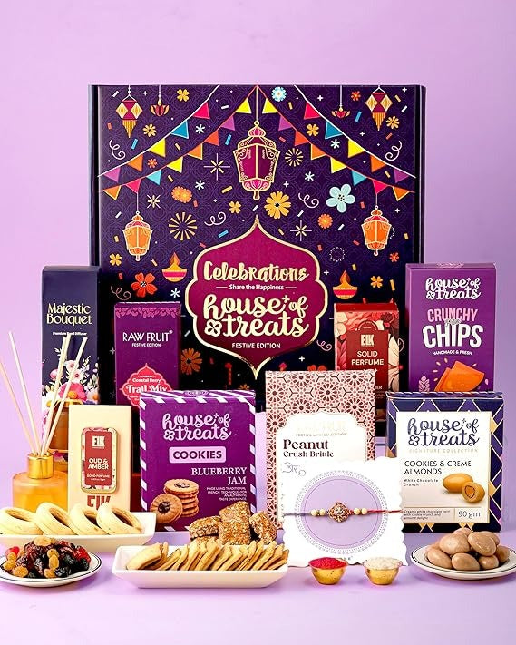 Hyperfoods® Rakhi for Brother with Gift Hamper Gift For Brother Chocolate Gift Pack Rakhi Hampers For Brother Celebrations Hamper Oud & Amber Solid Perfume Ganesha Rakhi with Roli & Rice Raksha Bandhan Gift Hampers