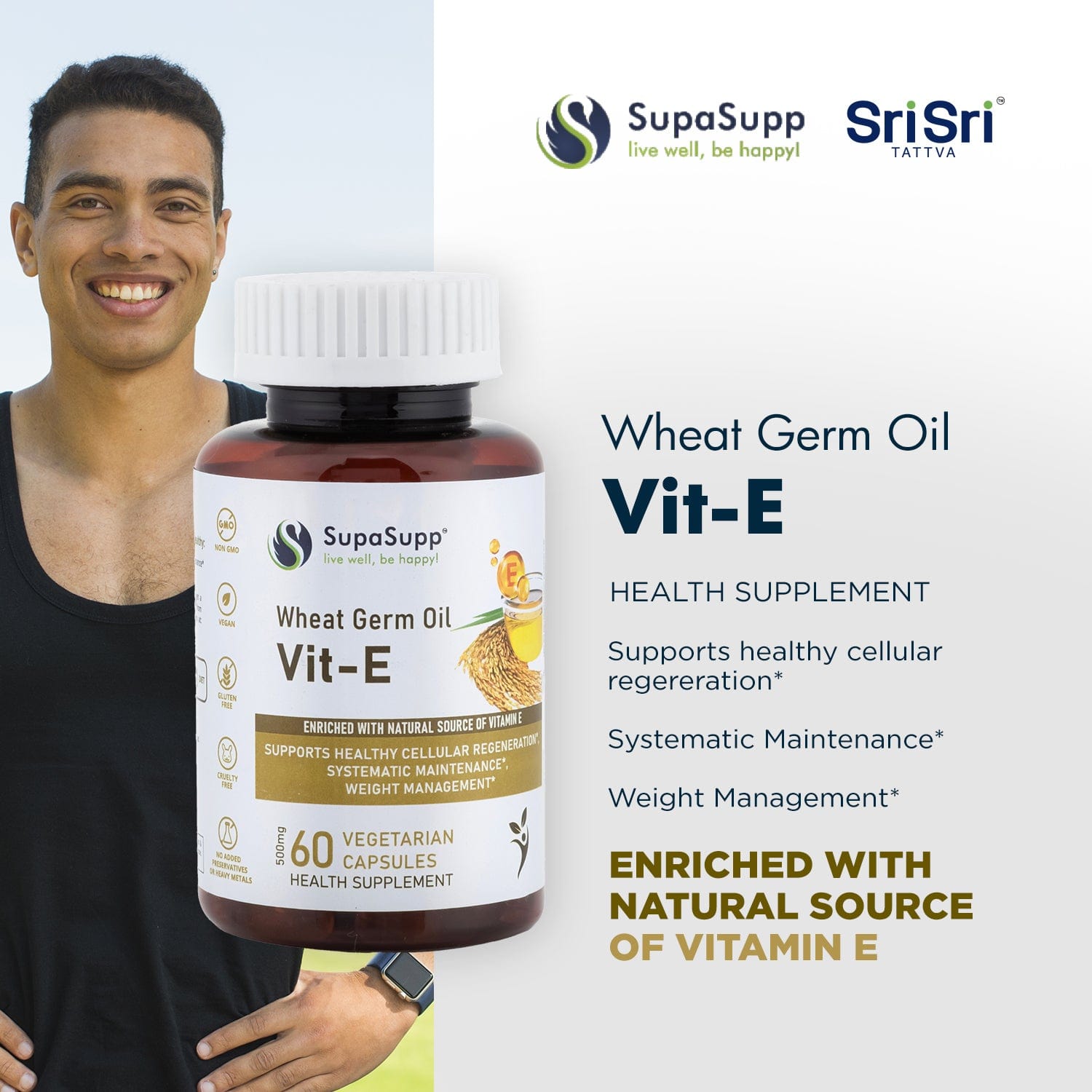 Vitamin E- Wheat Germ Oil Capsules