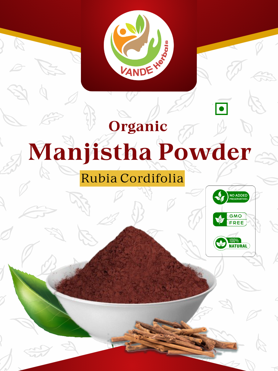 Organic Manjistha Powder, 100G | Vande Herbals |