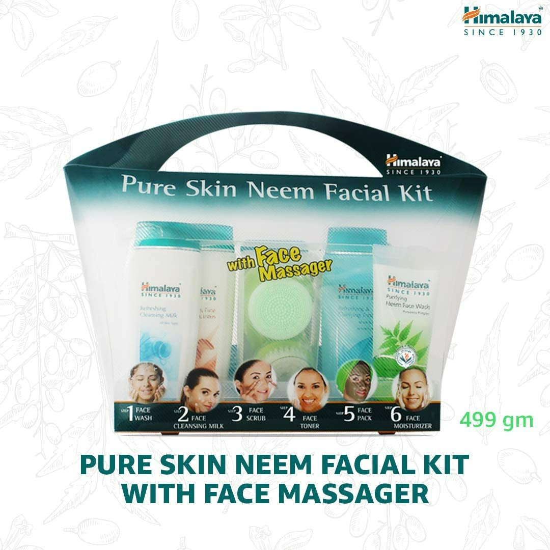 Himalaya Pure Skin Neem Facial Kit with Face Massager