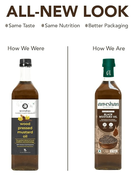 Anveshan Wood Pressed Black Mustard Oil