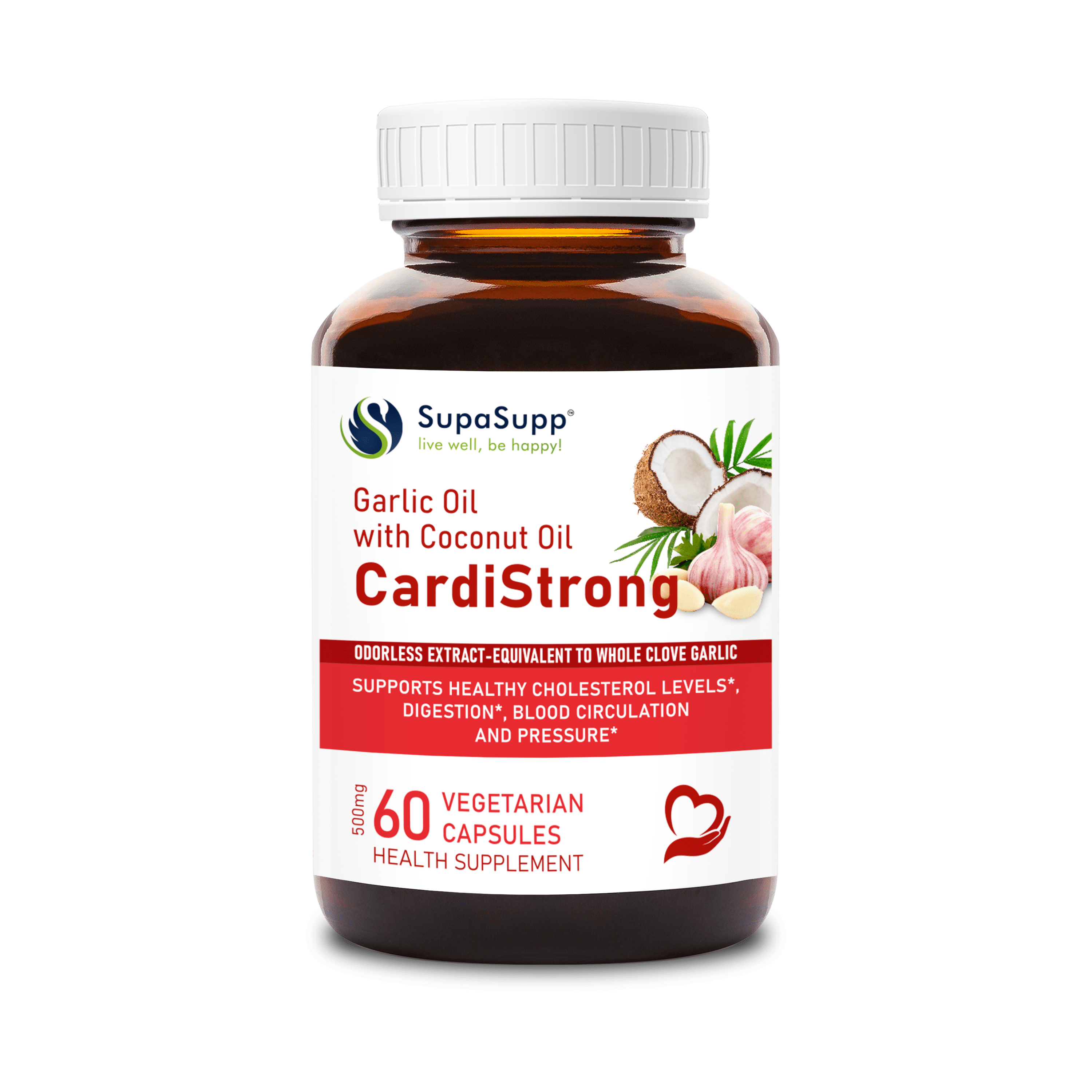 CardiStrong Garlic & Coconut Oil Capsules