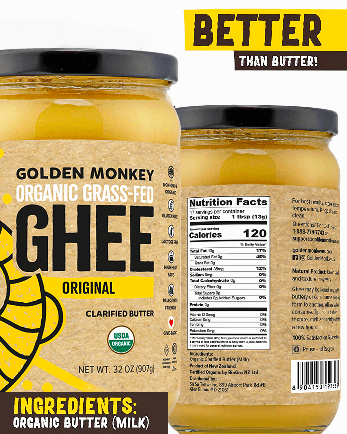 Golden Monkey Ghee (Clarified Butter)