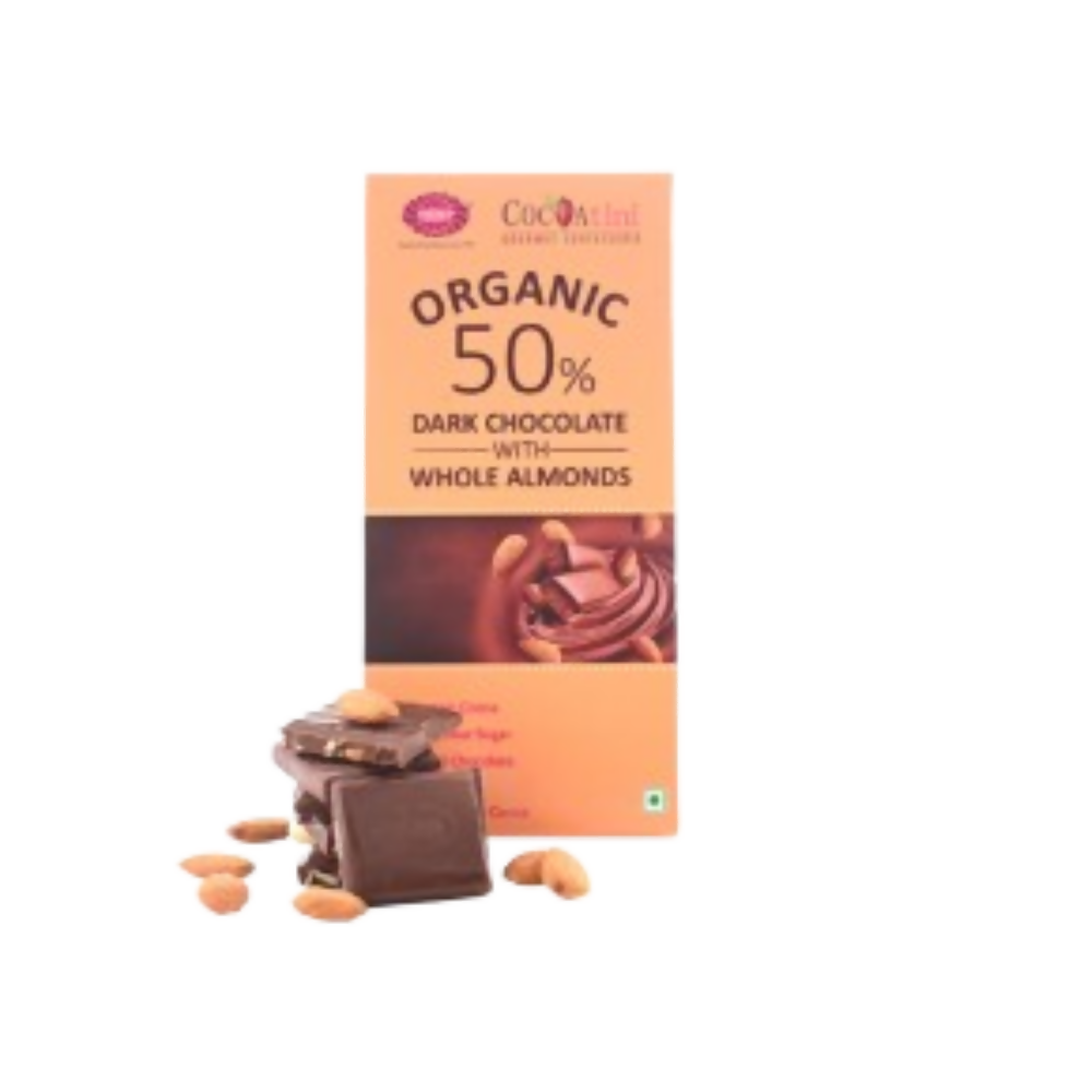 Karachi Bakery Organic 50% Dark Chocolate With Whole Almonds