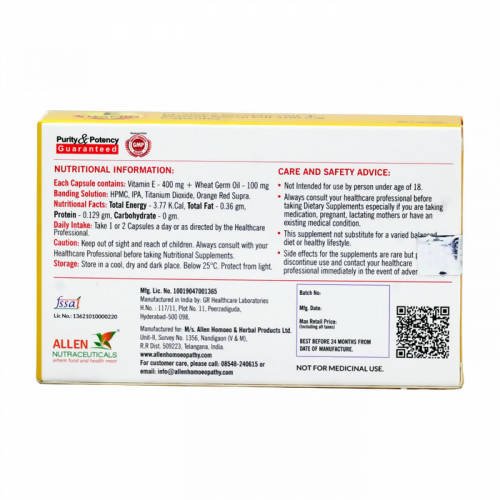 Allen Homeopathy Vitamin E Capsules