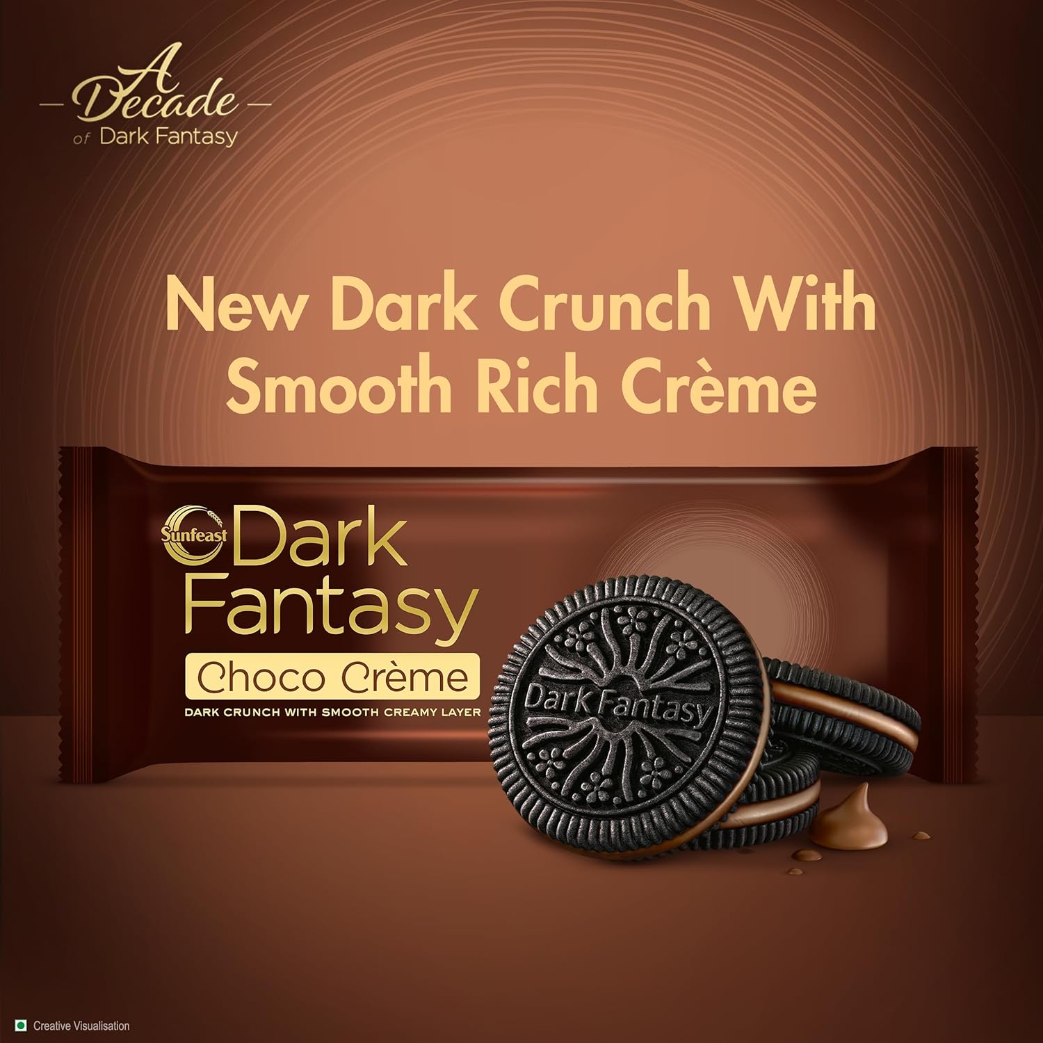 Sunfeast Dark Fantasy Sandwich Creme Dark Crunch With Choco Creme