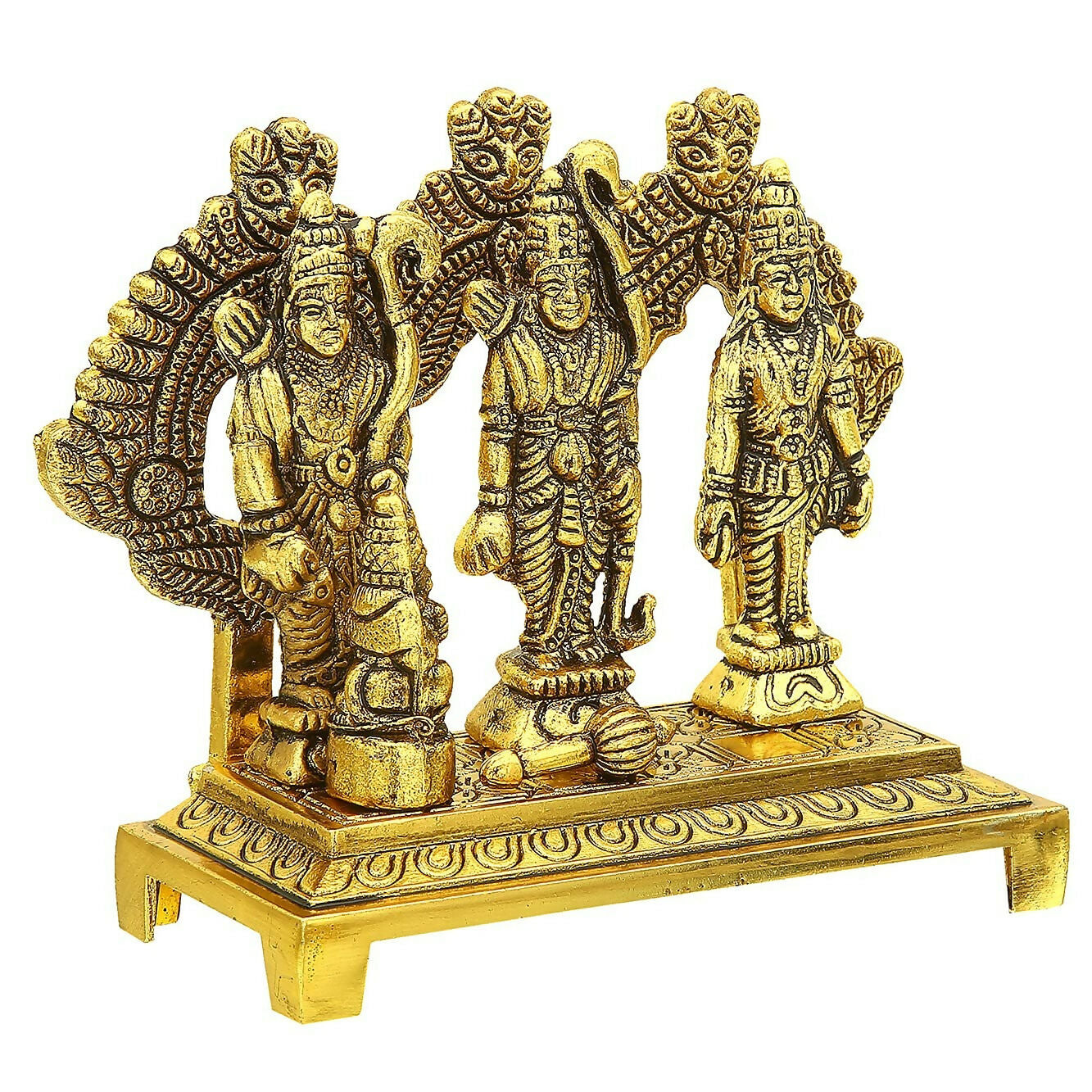 Craftam Metal Shri Ram Darbar With Hanuman Ji