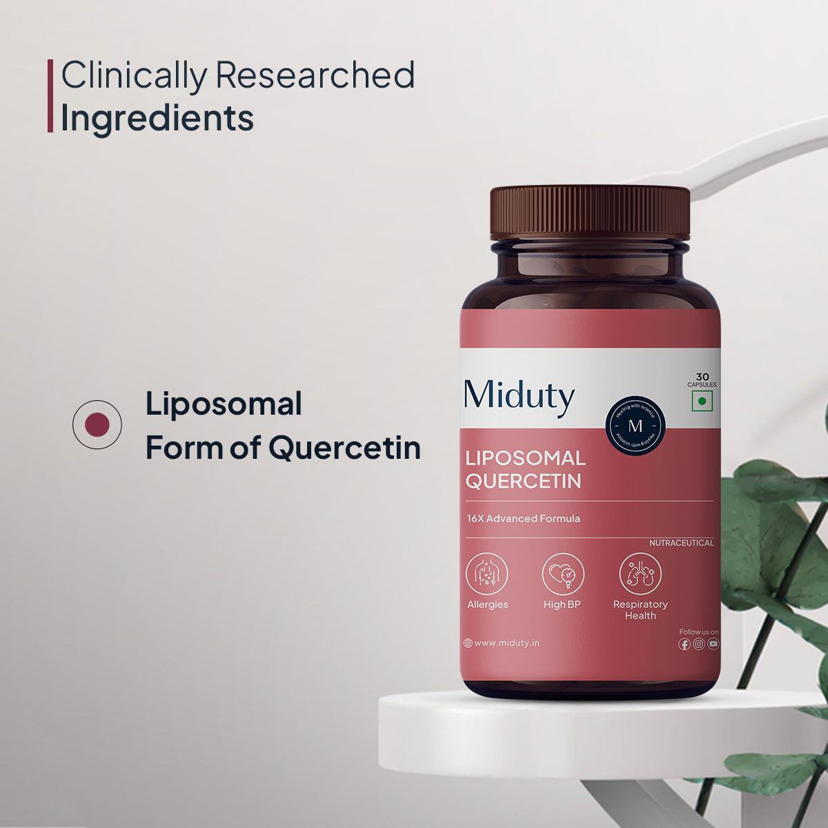 Miduty by Palak Notes Liposomal Quercetin Capsules