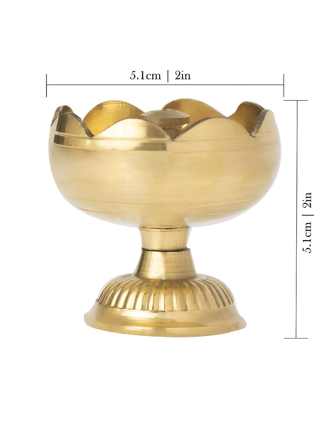 Spillbox Gold-Toned Brass Diya Pooja Essential