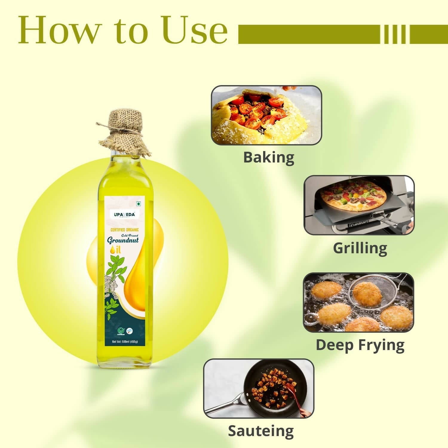 Upaveda Organic Cold Pressed Groundnut Oil