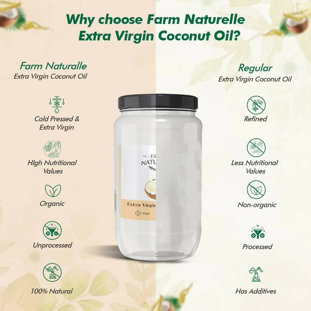 Farm Naturelle 100% Pure Organic Extra-Virgin Cold Pressed Coconut Oil