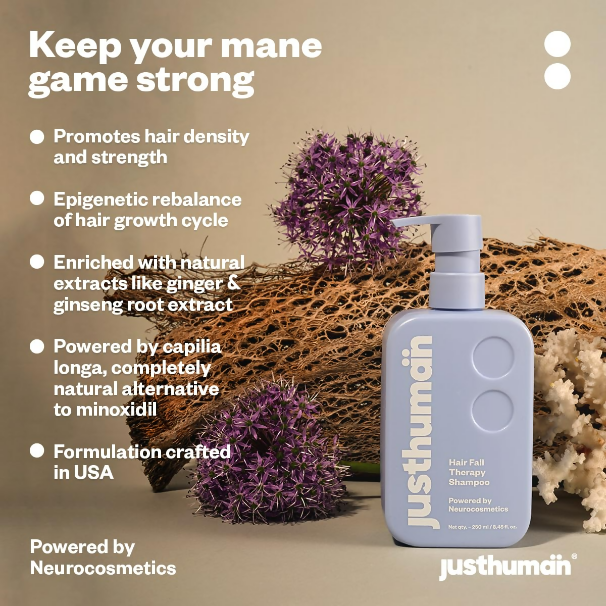 JustHuman Anti Hairfall shampoo