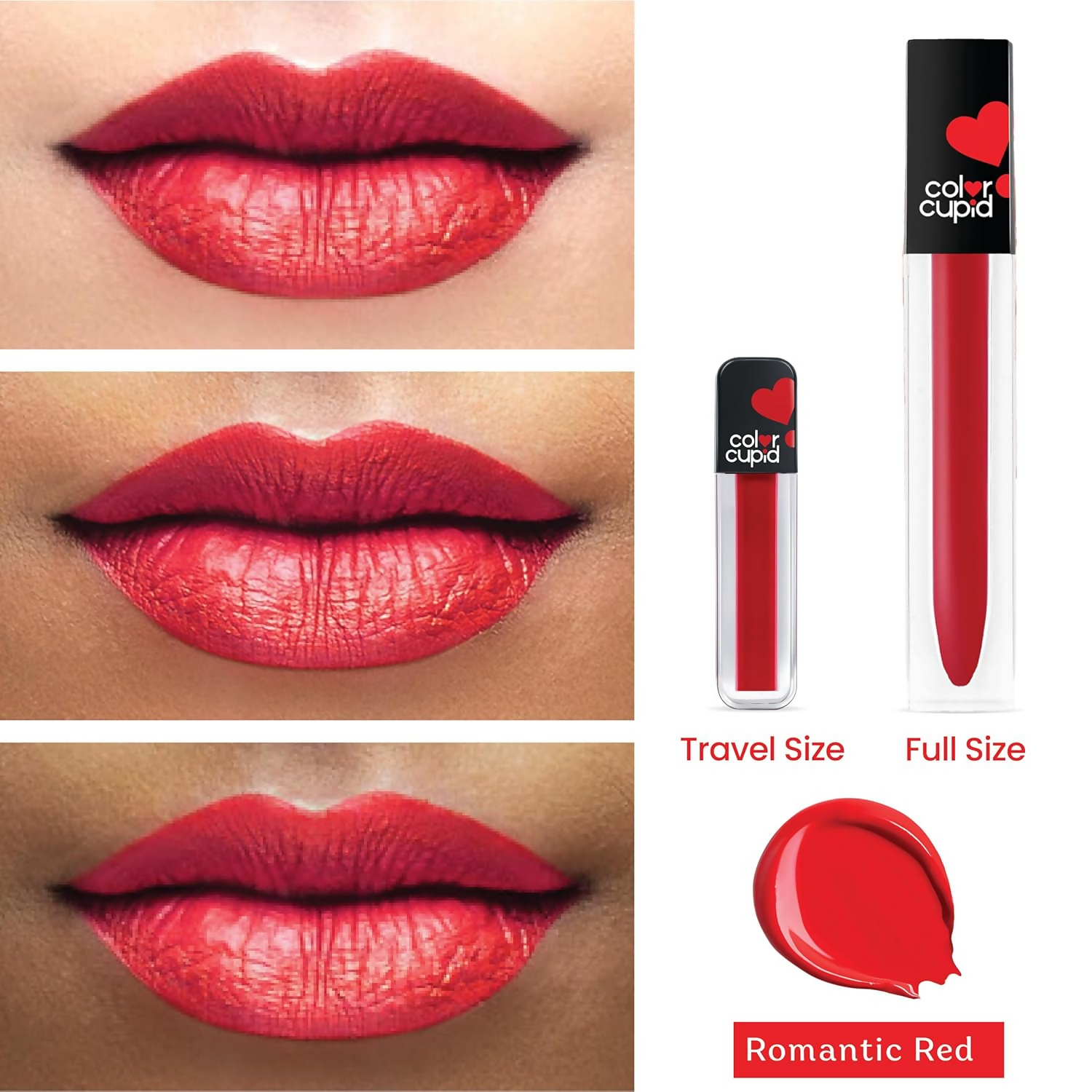 Color Cupid Matte Intense Color 18-Hour Stay Liquid Lipstick - Romantic Red