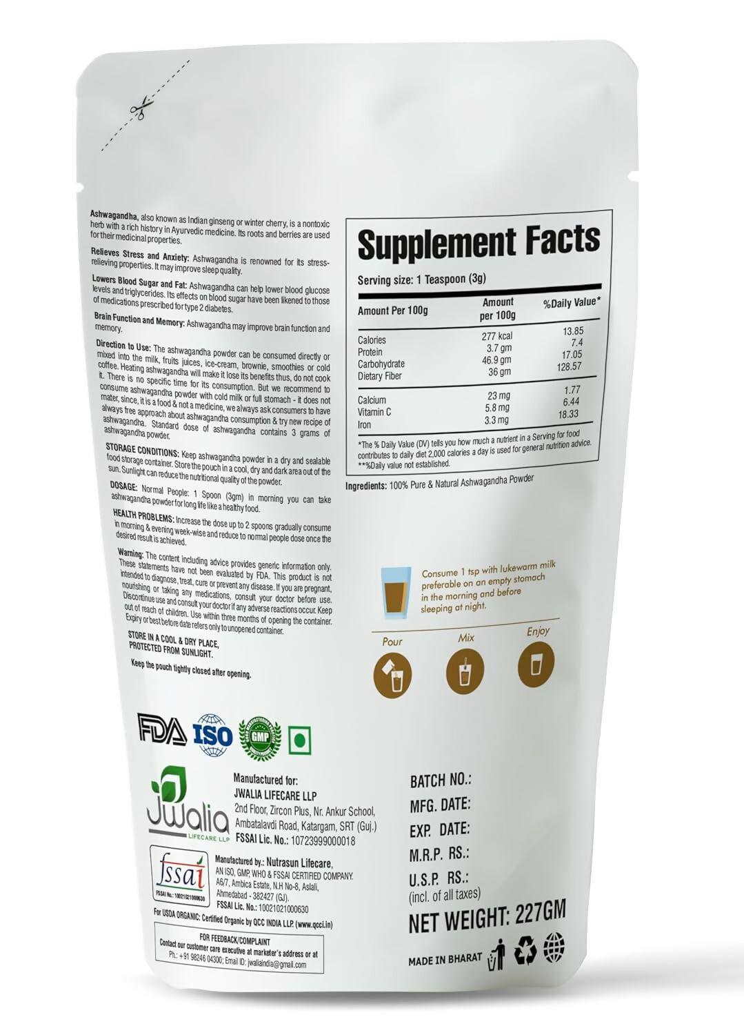 Myherb Pure Natural Organic Ashwagandha Powder