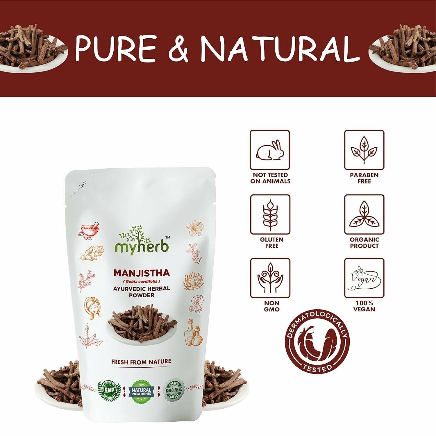 Myherb Pure Natural Organic Manjistha Powder