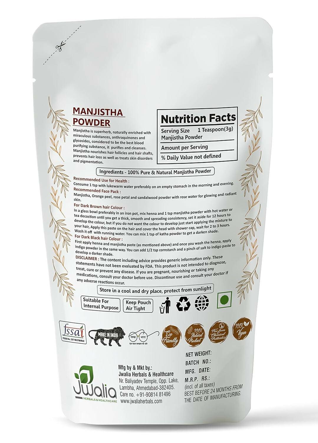 Myherb Pure Natural Organic Manjistha Powder