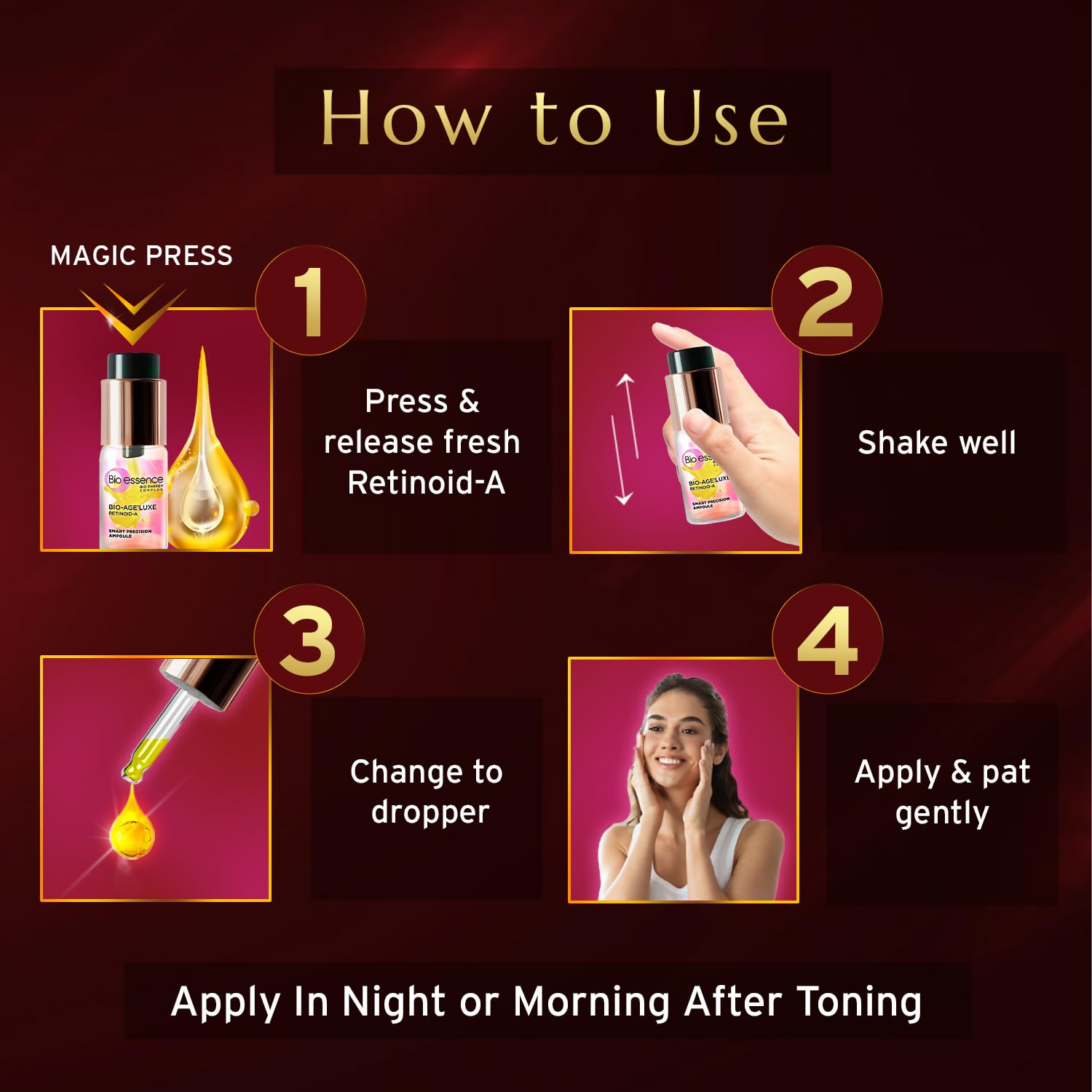 Bio Essence Bio-Age'Luxe Ampoule With Fresh Retinoid A + Face Serum