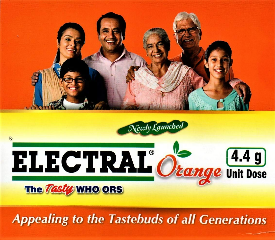 Electral FDC ORS Sachets Orange Flavour