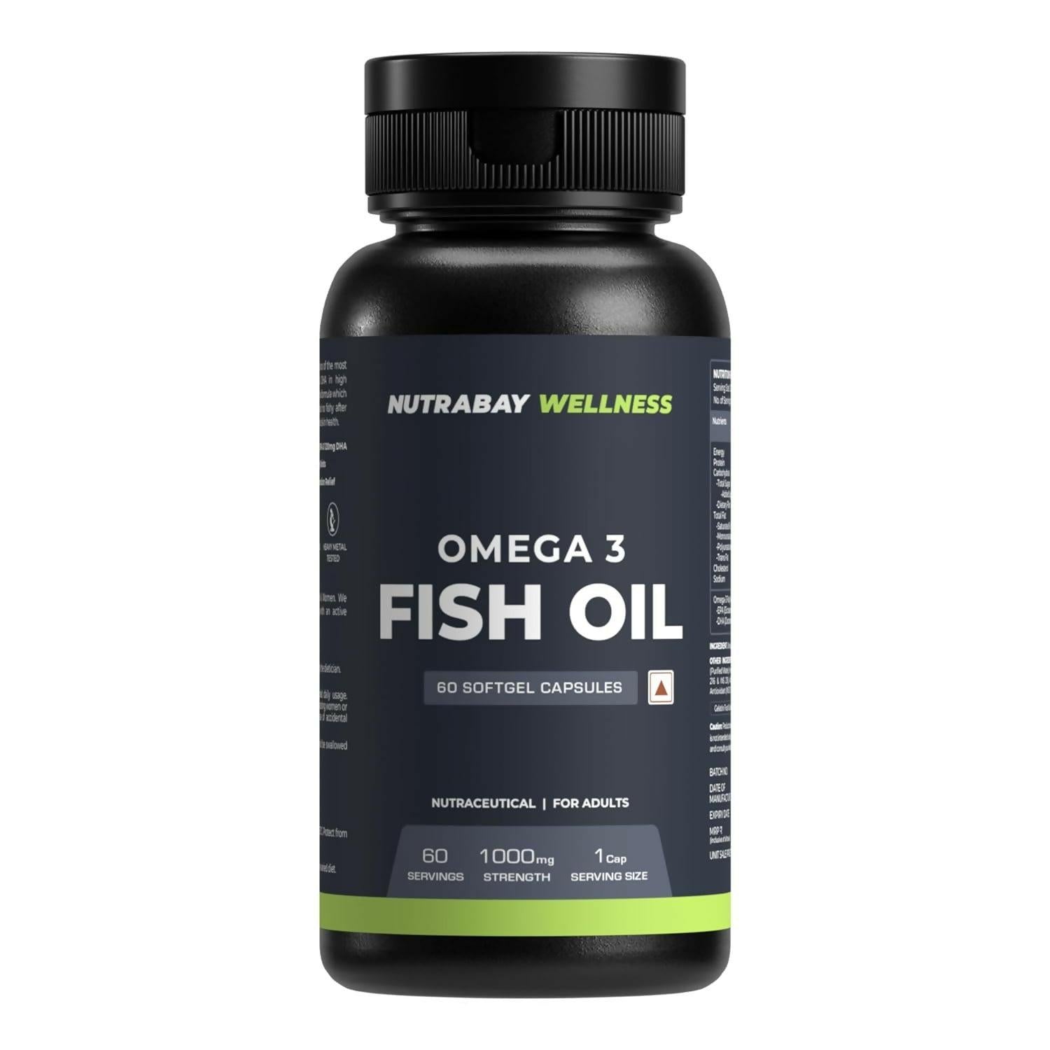 Nutrabay Wellness Omega 3 Fish Oil Capsules