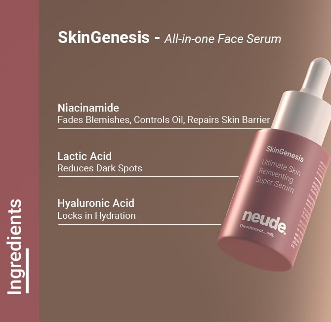 Neude Super Glaze Skin Duo Combo with Face Serum & Body Serum