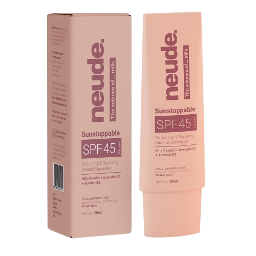 Neude Sunstoppable Sunscreen with SPF 45 PA+++ & No White Cast For Men & Women