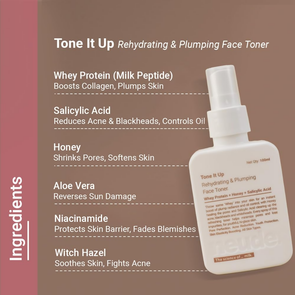 Neude Tone It Up Plumping,Rehydrating Face Toner
