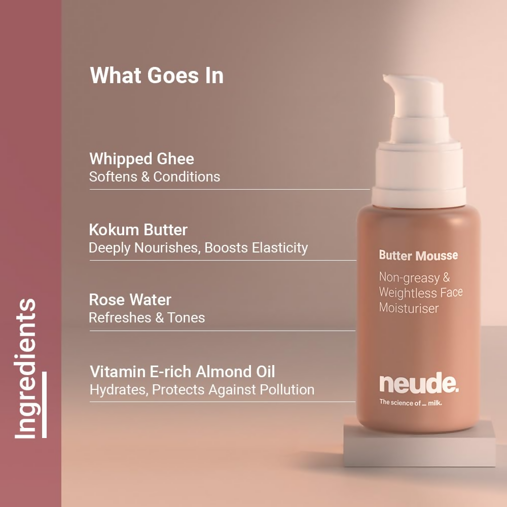 Neude Butter Mousse Face Moisturizer For Men&Women