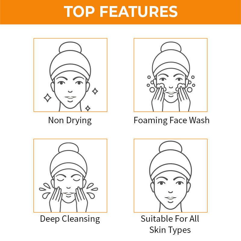 Nykaa Naturals Sandalwood & Orange Peel Face Wash for Tan Removal