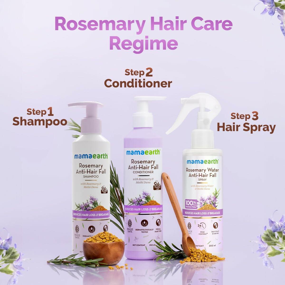 Mamaearth Rosemary Water Anti-Hair Fall Spray with 100% Pure Steam Distilled Rosemary Water & Methi Dana for Hair