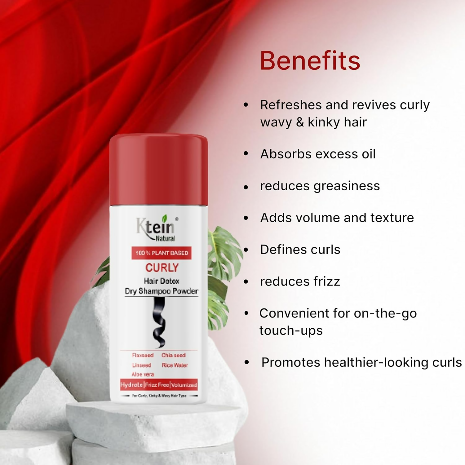 Ktein Natural 100% Plant Based Hair Detox Dry Shampoo