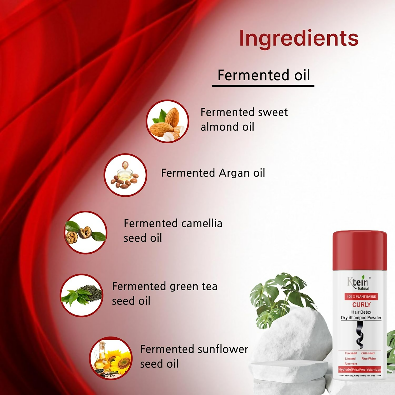 Ktein Natural 100% Plant Based Hair Detox Dry Shampoo