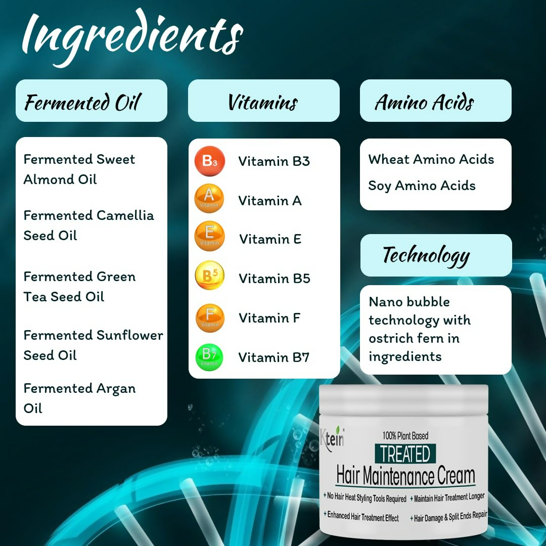 Ktein 100% Plant Based Treated Hair Maintenance Cream Natural