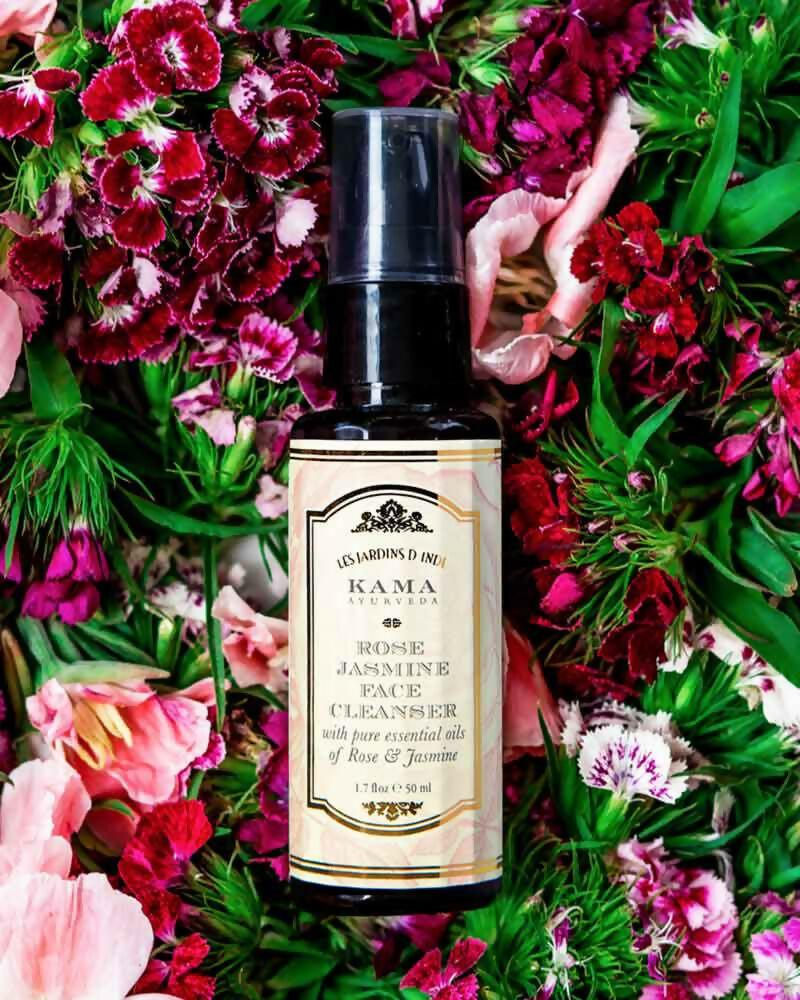 Kama Ayurveda Hydrating Summer Skin Combo - Rose Water, Rose & Jasmine Cleanser & Eladi Face Cream