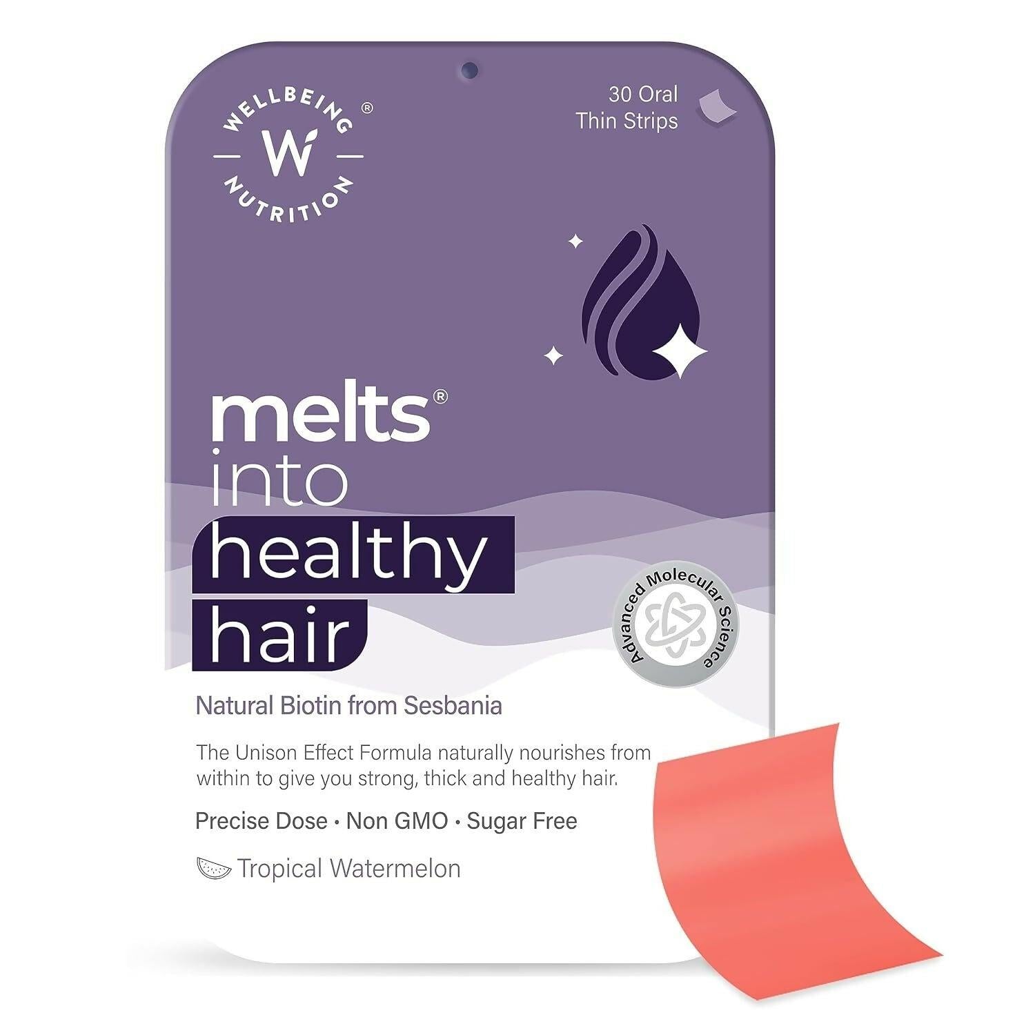 Wellbeing Nutrition Melts Restful Sleep & Healthy Hair Strips Combo
