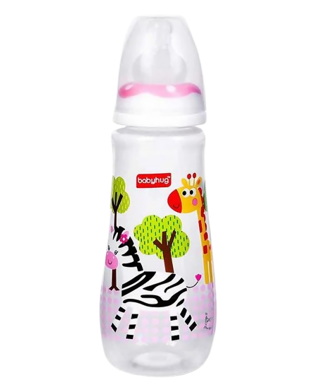 Babyhug Drop Anti- Colic Sterilizable Feeding Bottle Pink
