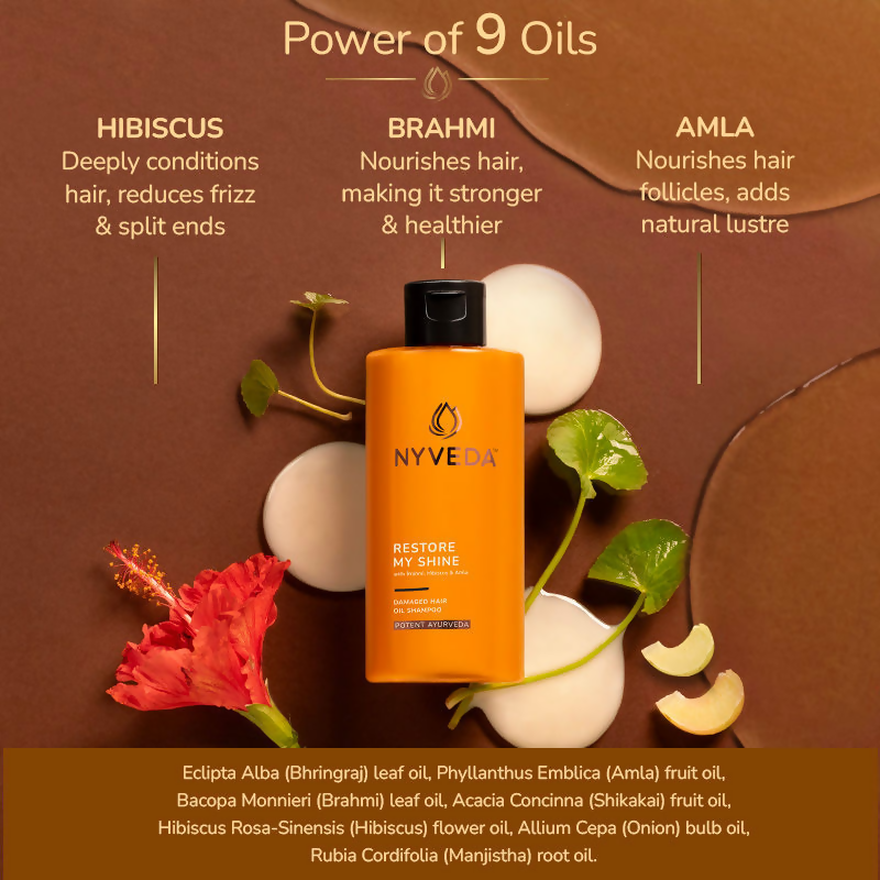 Nyveda Restore My Shine Damaged Hair Oil Shampoo