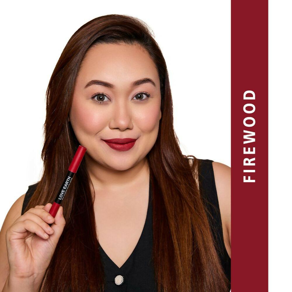 Love Earth Lip Crayon Non-Transfer Lipstick 2.O And Sharpener