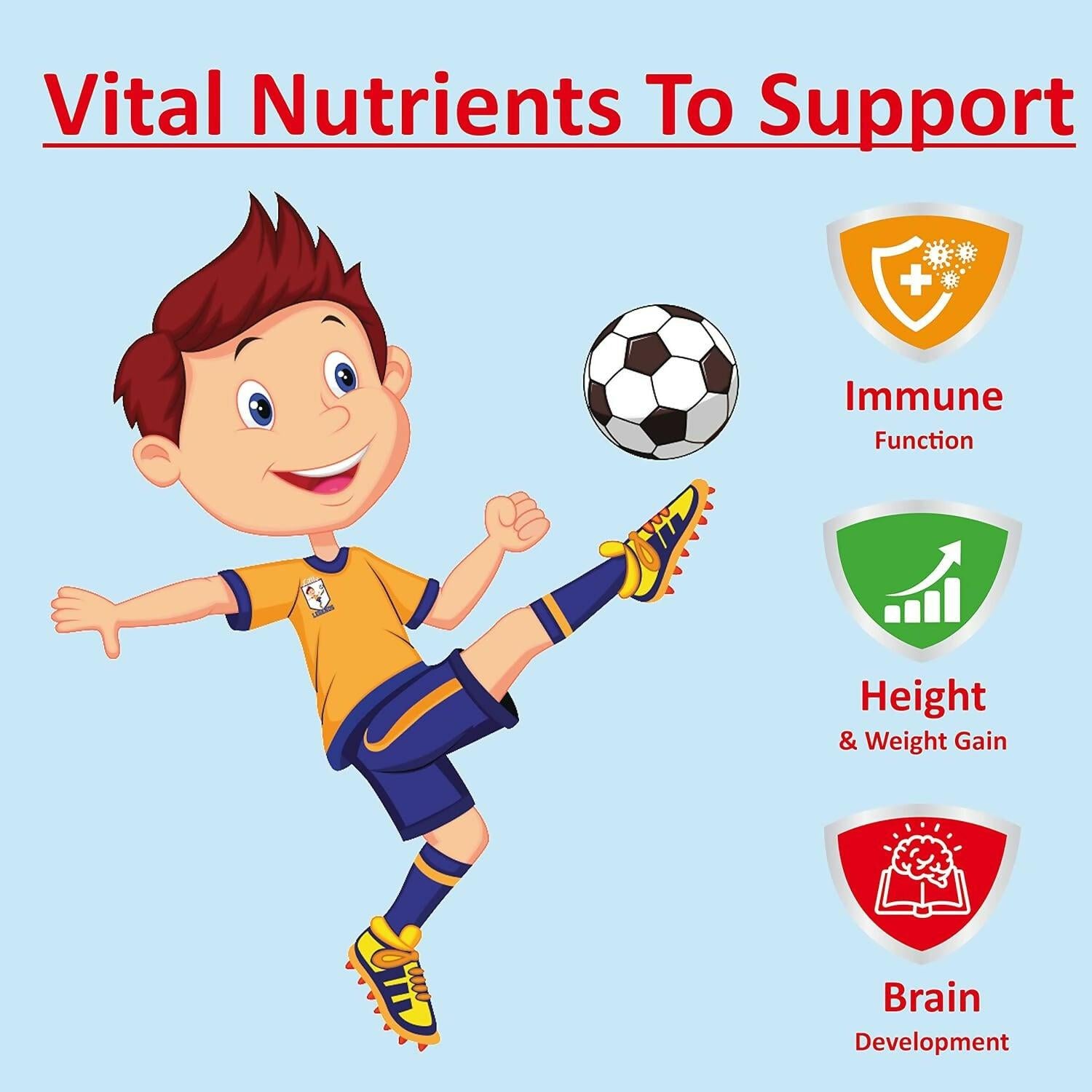 Floral Nutrition Kids Protein for Kids with DHA, Vitamin-D for Growth, Height, Immunity, Active & Strong