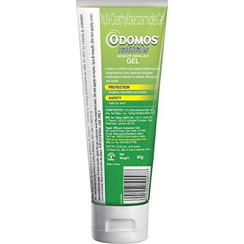 Odomos Naturals Mosquito Repellent Gel, Protection from Mosquitoes, 8 Hours Protection in Single Application