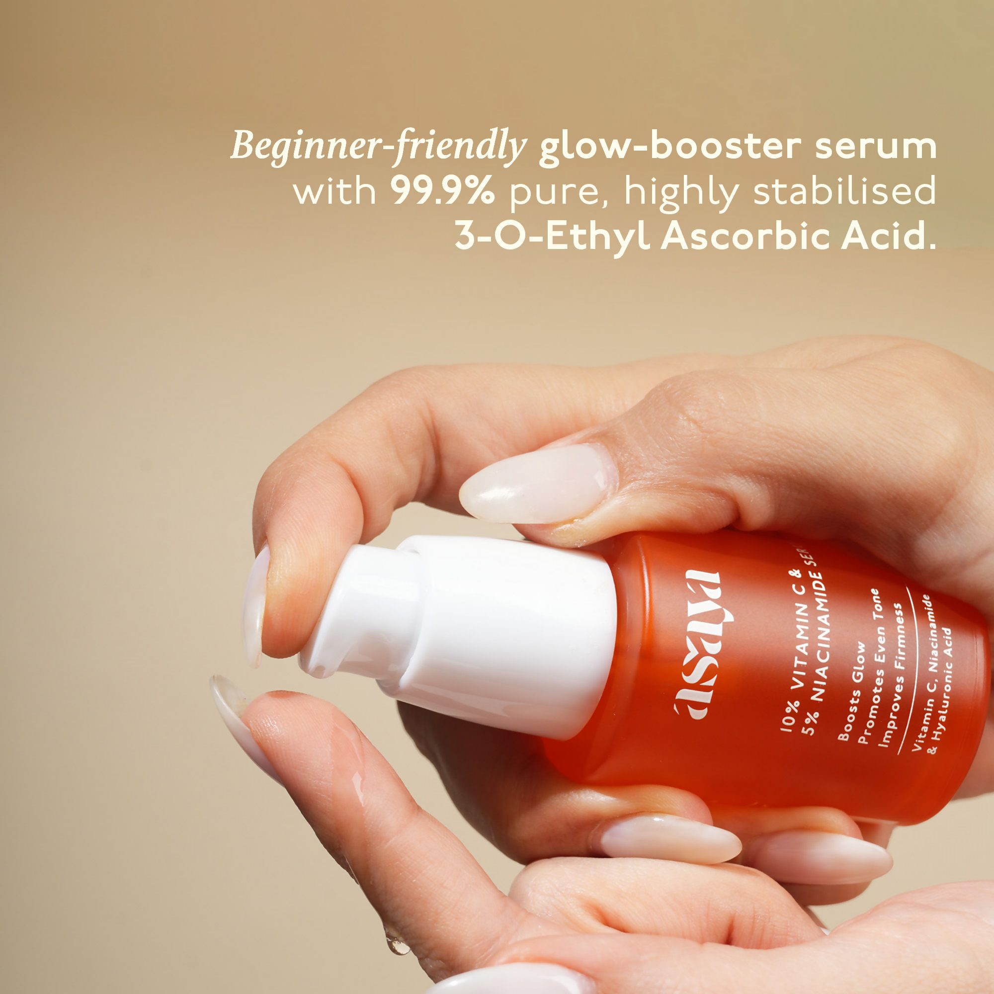 Asaya 10% Vitamin C Serum With 5% Niacinamide & Antioxidant Face Serum For Glowing Skin & Dullness